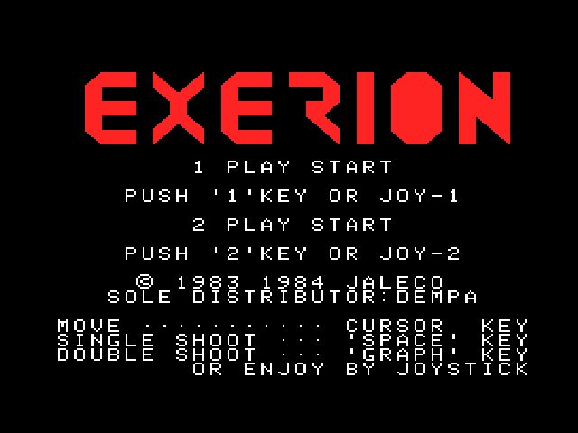 Play <b>Exerion 1</b> Online